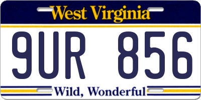 WV license plate 9UR856