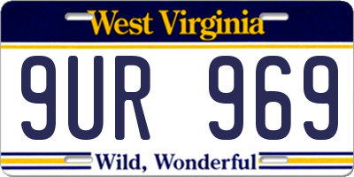 WV license plate 9UR969
