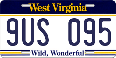 WV license plate 9US095