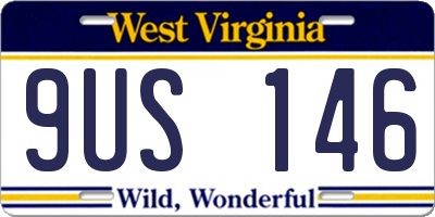 WV license plate 9US146