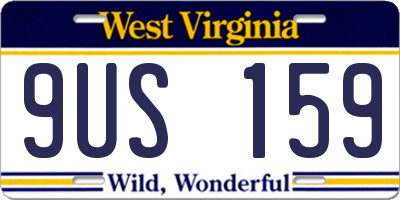 WV license plate 9US159