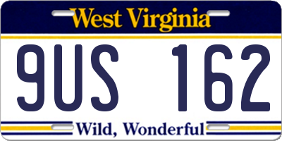WV license plate 9US162