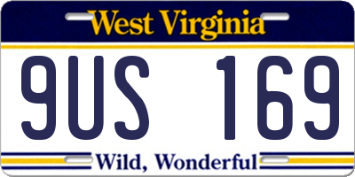 WV license plate 9US169