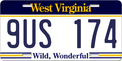 WV license plate 9US174