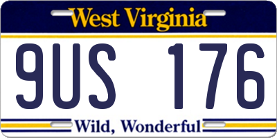 WV license plate 9US176