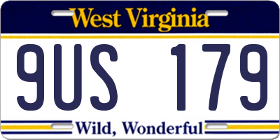 WV license plate 9US179