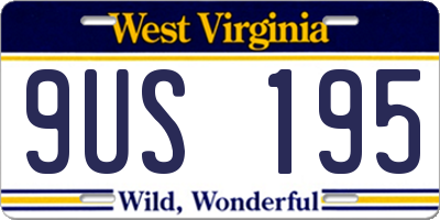 WV license plate 9US195