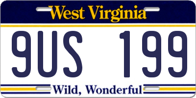 WV license plate 9US199