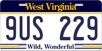WV license plate 9US229