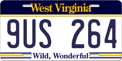 WV license plate 9US264