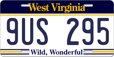 WV license plate 9US295