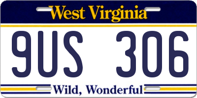 WV license plate 9US306