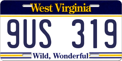 WV license plate 9US319