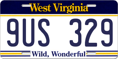WV license plate 9US329