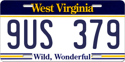 WV license plate 9US379