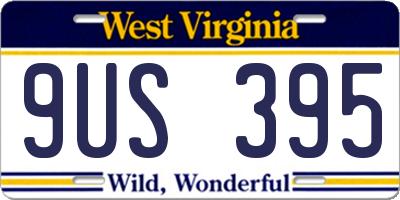 WV license plate 9US395
