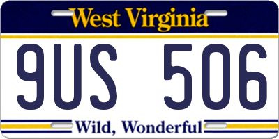 WV license plate 9US506