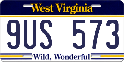 WV license plate 9US573