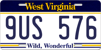 WV license plate 9US576