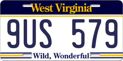 WV license plate 9US579