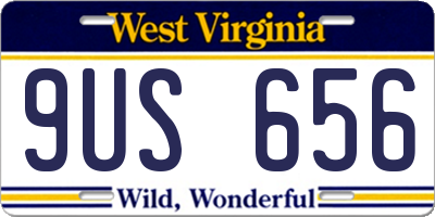 WV license plate 9US656