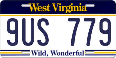 WV license plate 9US779