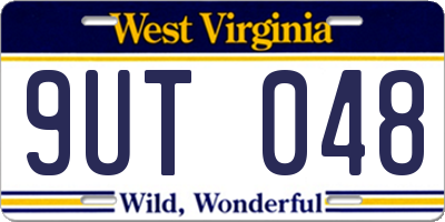 WV license plate 9UT048