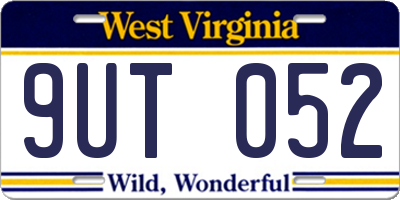 WV license plate 9UT052