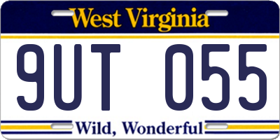 WV license plate 9UT055
