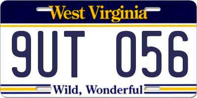 WV license plate 9UT056
