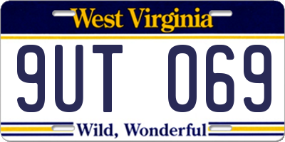 WV license plate 9UT069