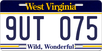 WV license plate 9UT075