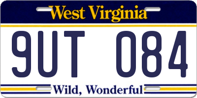 WV license plate 9UT084