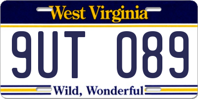 WV license plate 9UT089