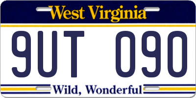 WV license plate 9UT090