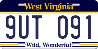 WV license plate 9UT091