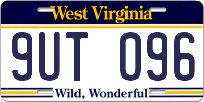 WV license plate 9UT096