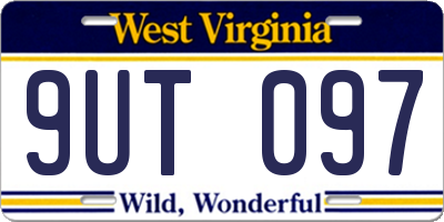 WV license plate 9UT097