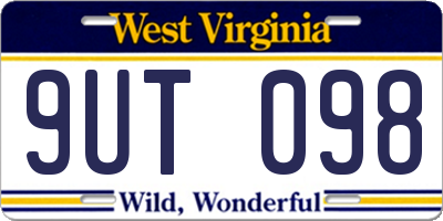 WV license plate 9UT098