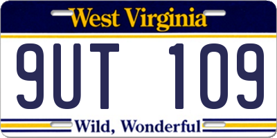 WV license plate 9UT109