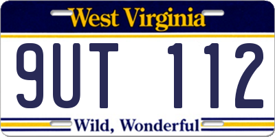 WV license plate 9UT112