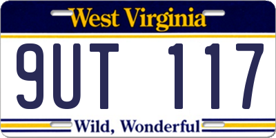 WV license plate 9UT117