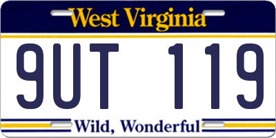 WV license plate 9UT119
