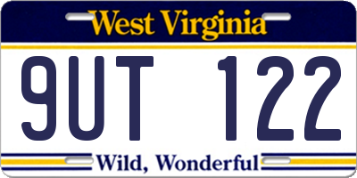 WV license plate 9UT122