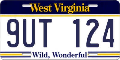 WV license plate 9UT124