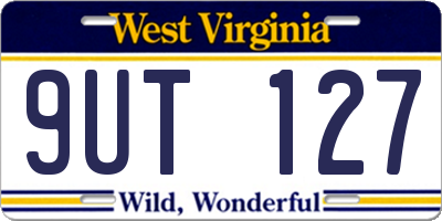 WV license plate 9UT127