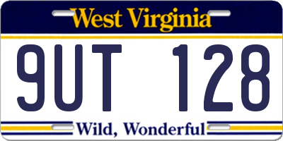 WV license plate 9UT128