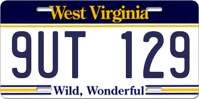 WV license plate 9UT129