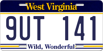 WV license plate 9UT141
