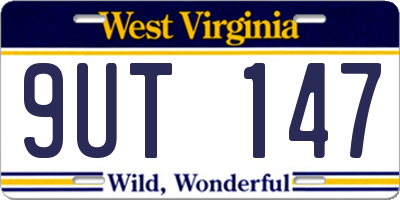 WV license plate 9UT147